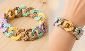 Cómo tejer preciosa pulsera de ganchillo.