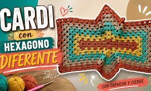 Cómo tejer hermoso cárdigan hexagonal a crochet.