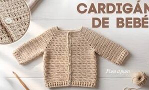 Aprende a tejer súper fácil cárdigan de bebé a crochet.