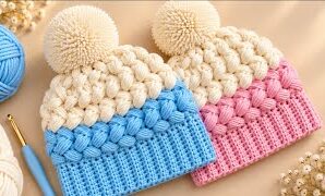 Cómo tejer fácil y hermoso gorro a crochet.