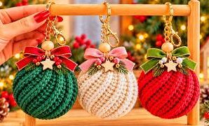 Cómo tejer hermoso adorno navideño a crochet.