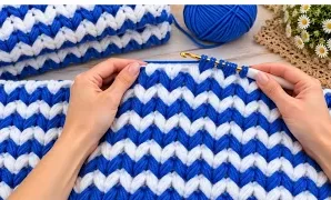 Cómo tejer fácil punto de ganchillo tunecino para mantas y bolsos.
